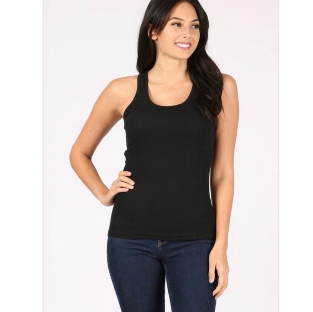 Basic black tank top
